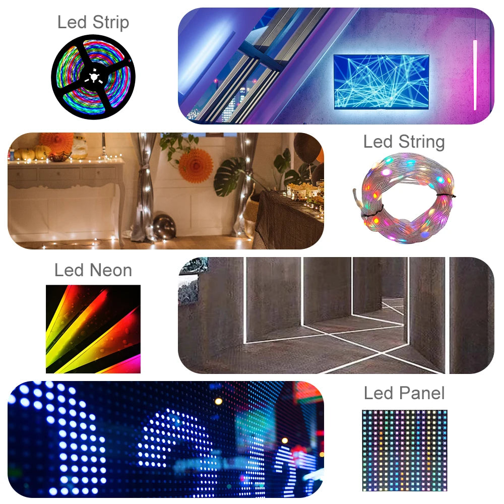 amplificateur signal led connecteur électronique câble noir rouge bleu blanc ws2812b ws2811 sk6812