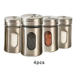 boîtes rangement épices acier inoxydable moderne qualité alimentaire eco friendly healthy transparent fenêtre 4.9cm