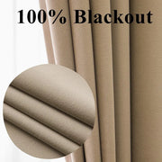 rideau occultant velours plissé isolation thermique blackout moderne beige blanc chambre salon