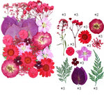 fleurs séchées composition artisanale violet bleu rose blanc vert décoration uv epoxy fills bijoux