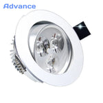 Spot LED moderne argenté clips facile 3W blanc chaud