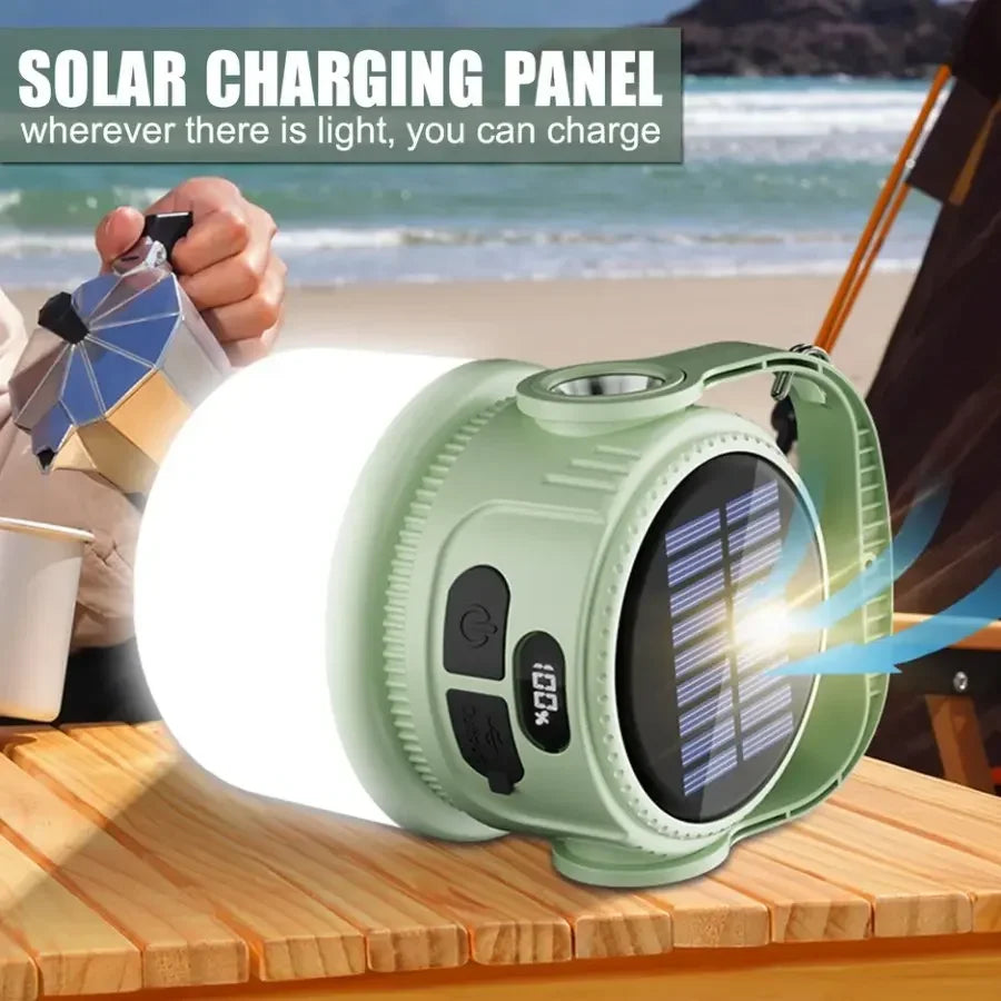 lampe solaire vert clair moderne pratique recharge usb portable annuel ip65 led autonomieurgence