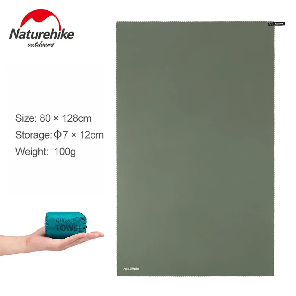 serviette microfibre séchage rapide turquoise vert olive moderne sportive portable camping randonnée