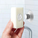 porte savon magnétique ventouse adhésive moderne salle bain savon blanc jaune argente organizer amovible