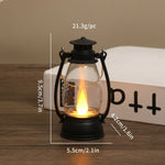 lanterne vintage transparente bougie led ornoements noel anneaux metalliques effet metallique robuste
