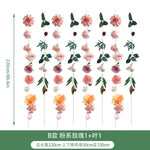 guirlande florale romantique fleurs artificielles rose orange rouge jaune verte mariage décoration intérieure suspension