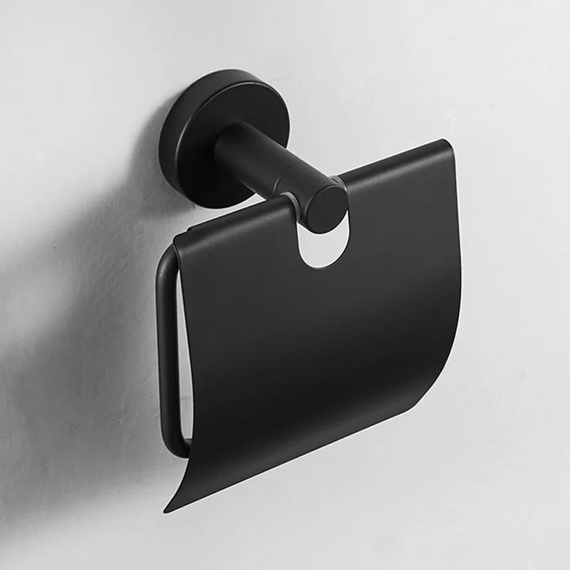porte papier toilette mural moderne noir mat fixation murale support papier hygiénique minimaliste salle