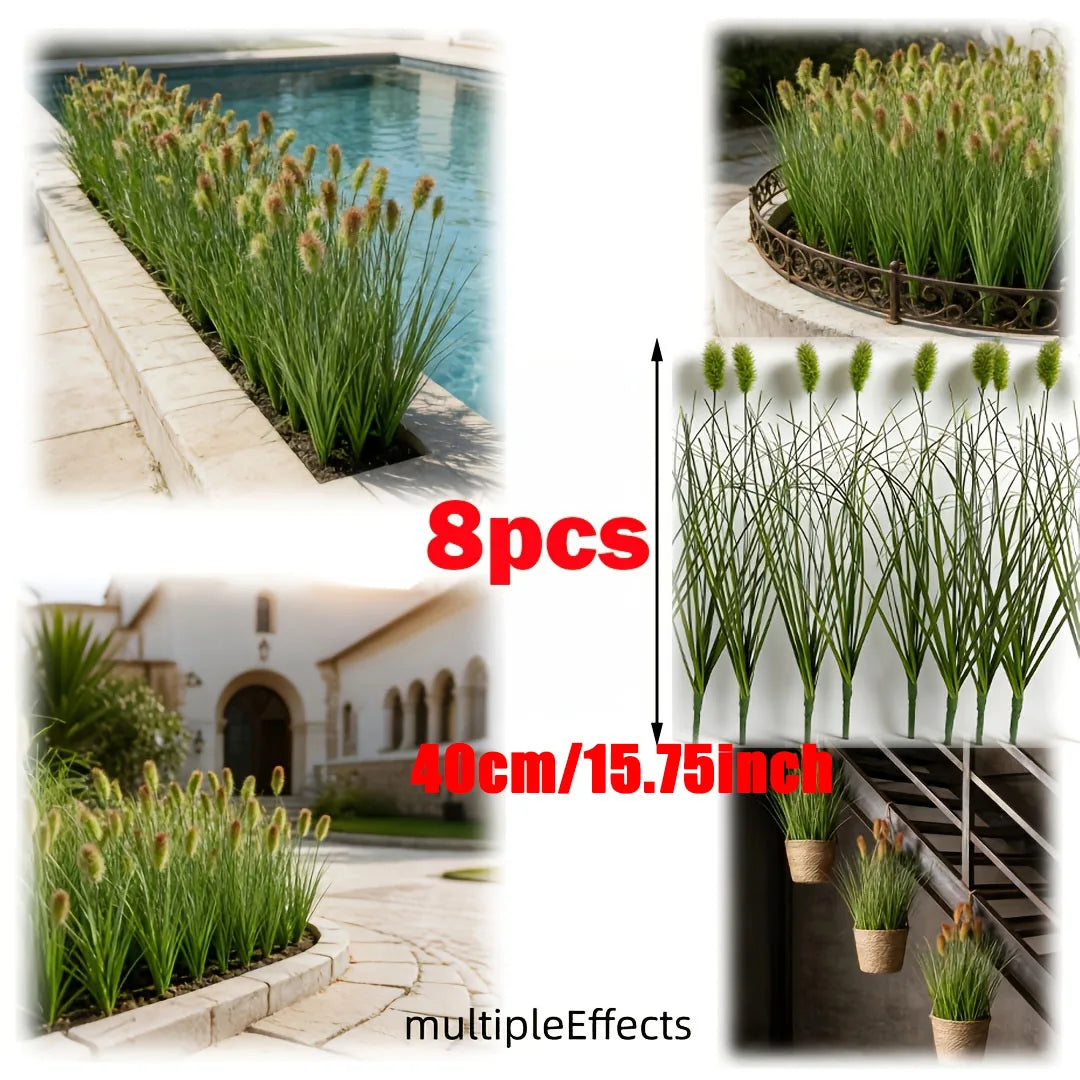 plantes artificielles herbe roseaux oignon fleurs vert clair moderne intérieur décoration expos anniversaire