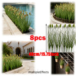 plantes artificielles herbe roseaux oignon fleurs vert clair moderne intérieur décoration expos anniversaire