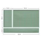 tapis bar silicone moderne vert points réguliers facile nettoyer respectueux environnement 15cm 30cm 45cm