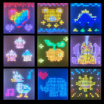 rideau lumineux led multicolore pixel art moderne télécommande application mobile