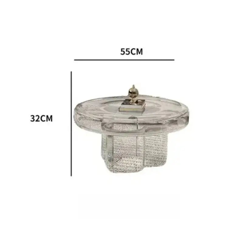 table d'appoint ronde moderne bois pierre couleur verte bleue transparente