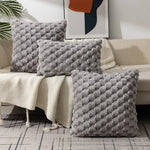 taies d'oreiller douces coussins carrés gris rose jaune moderne non toxiques polyester coton brodés