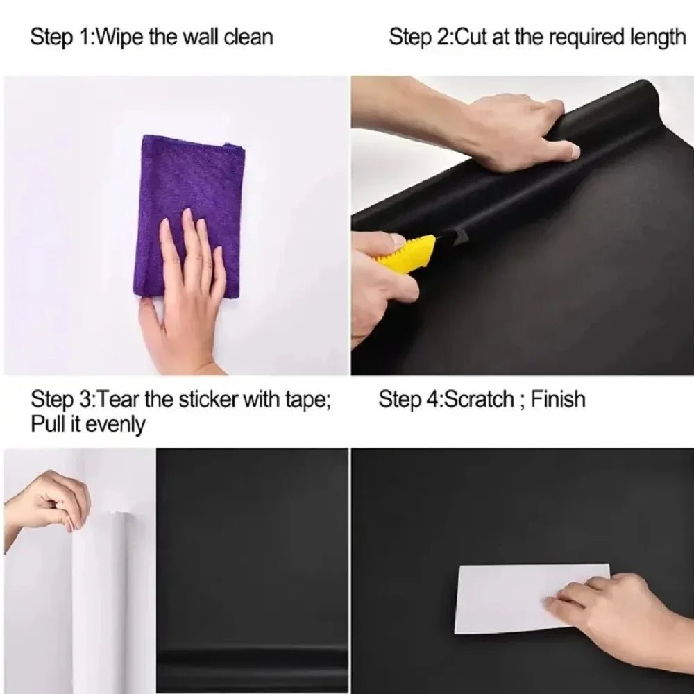 film adhésif mural protection meuble cuisine cuisine cuisine moderne blanc noir texture grainée pvc