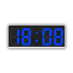 horloge numérique moderne affichage LED noir quartz détecteur vocal 12H 24H