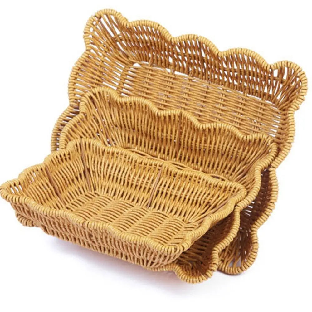 paniers tressés naturels traditionnels rangement stockage fruits bonbons empilables respectueux environnement