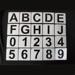 stencils lettres chiffres blancs classiques peinture papier bois métal verre tissu
