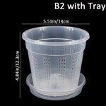 pots fleurs transparents perforés modernes assiette drainage jardinière jardin domestique