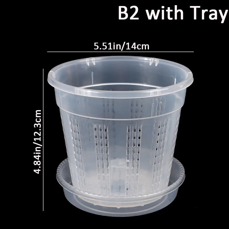 pots fleurs transparents perforés modernes assiette drainage jardinière jardin domestique