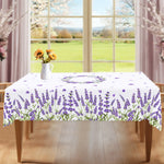 nappe fleur lavande motif floral table imperméable usage extérieur printemps mariage décoration classique violet