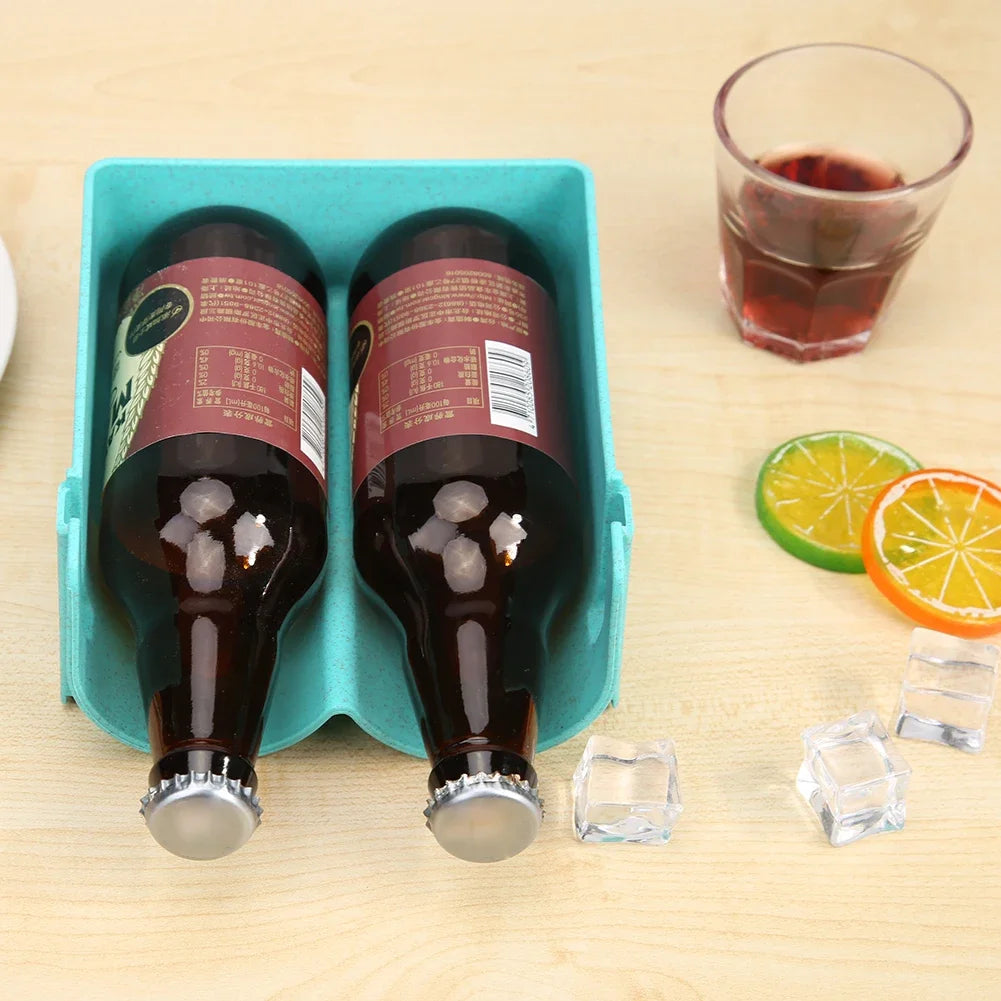 porte bouteilles bière vin cuisine étagère réfrigérateur vert moderne imperméable plastique utilisation multiple organisation