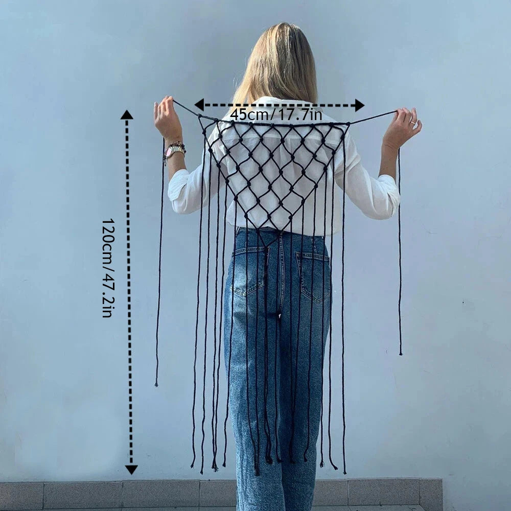 jupes boho chic noires blanches filet franges polyester femme plage echangement