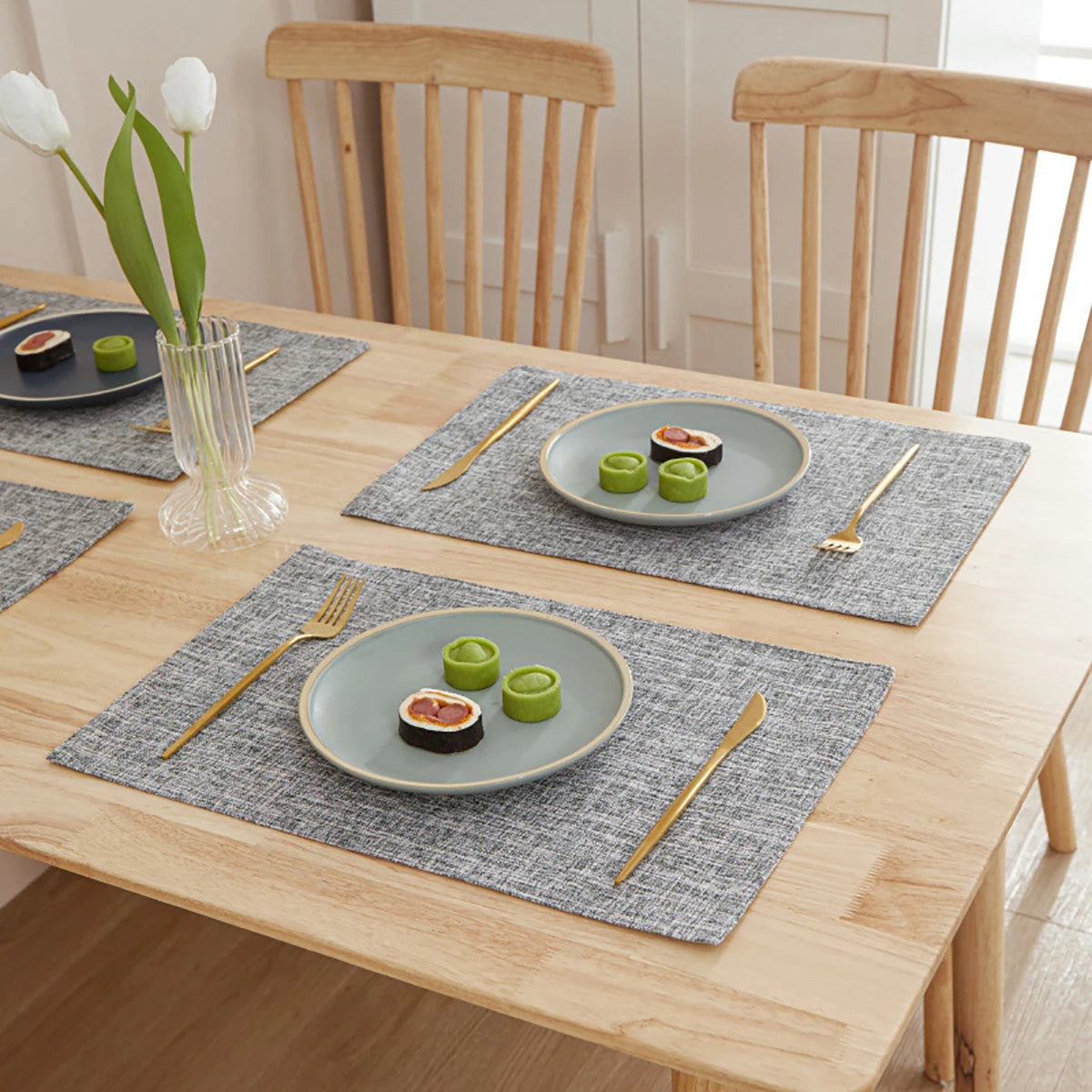 tapis table rectangle lin respectueux environnement isolation thermique facile nettoyage hygiène