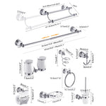 accessoires salle bain chrome cristaux motifs dorés porte savon dentifrice serviettes goblets sèche cheveux