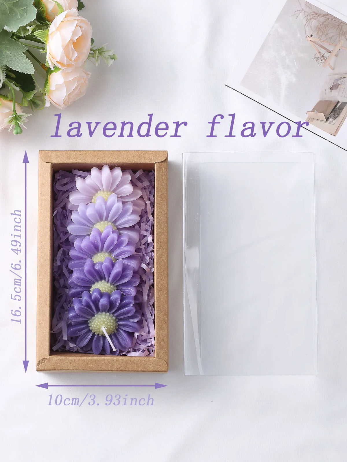 bouquet artificiel fleurs colorées violet vert bleu rose papier emballage moderne decoration maison relaxation
