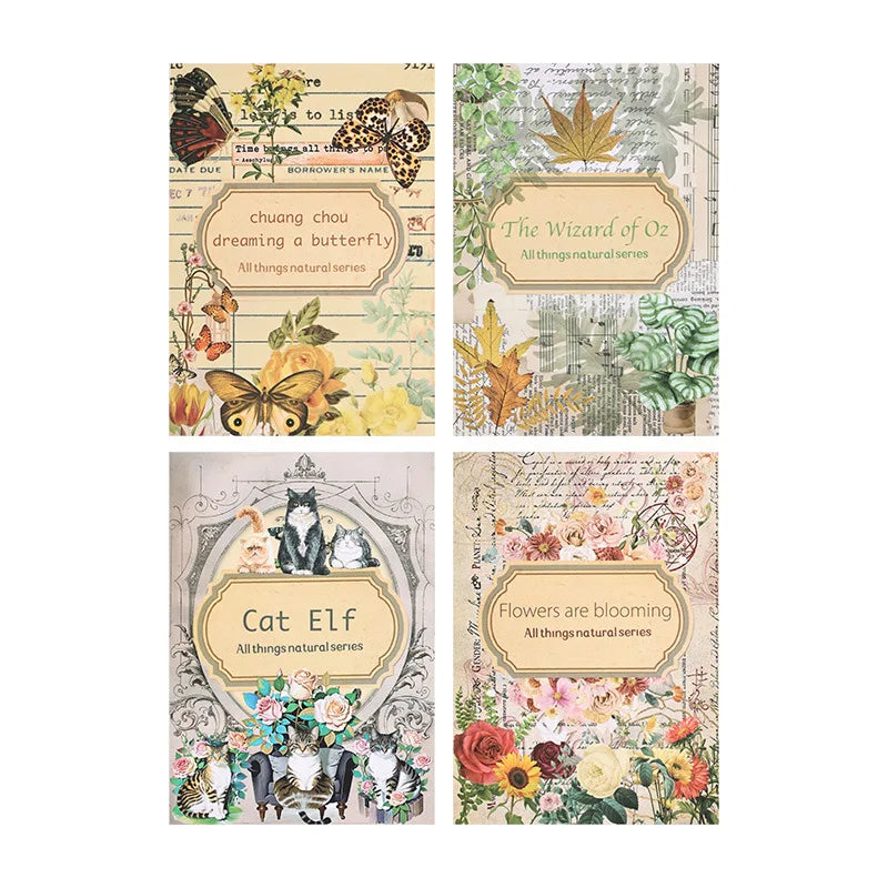 autocollants multicolores fleurs papillons scrapbooking vintage carnet notes diy étiquettes adhésives