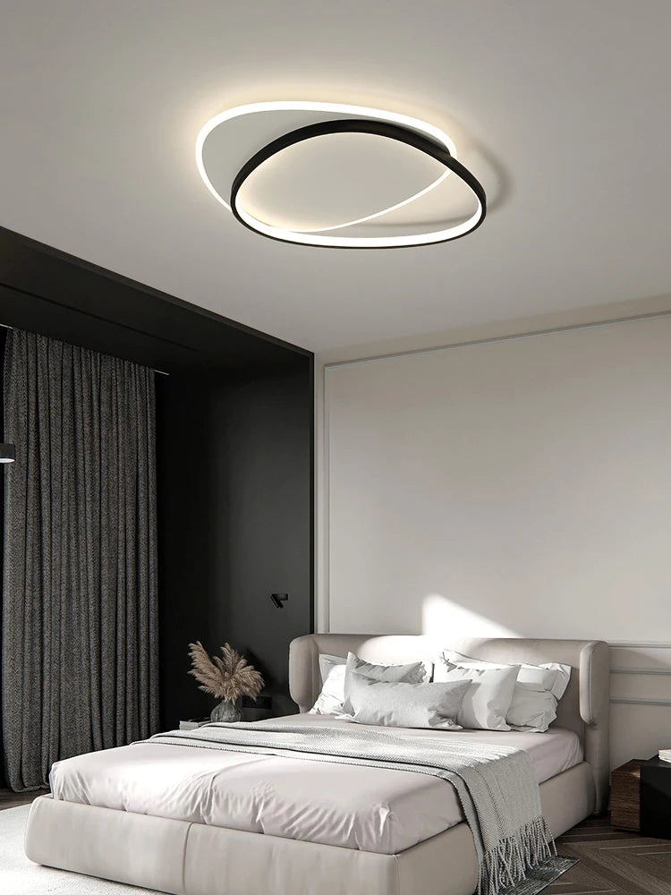 plafonnier led moderne blanc noir empilable cuisine salon chambre coucher