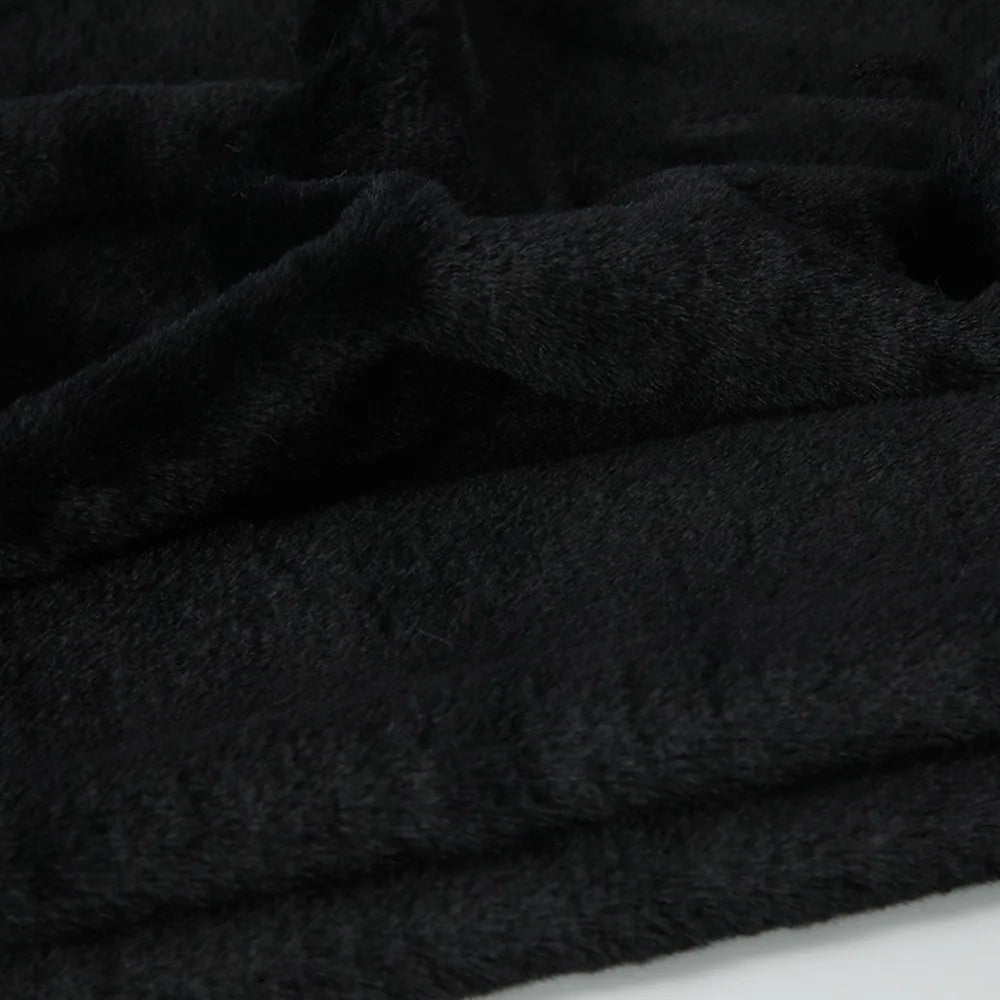 tissu fourrure douce peluche classique 50x50cm bleu marron gris beige rose vert blanc
