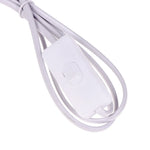 support ampoule suspendu blanc moderne clips métalliques câble électrique interrupteur prise eu