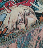 tapisserie anime personnages japonais texte bordure frisée portable voyage maison