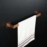 accessoires salle bain or rose moderne acier inoxydable finition brossée porte serviettes barre vis