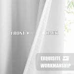 rideaux blancs opaques modernes polyester anneaux métalliques maison chambre coucher