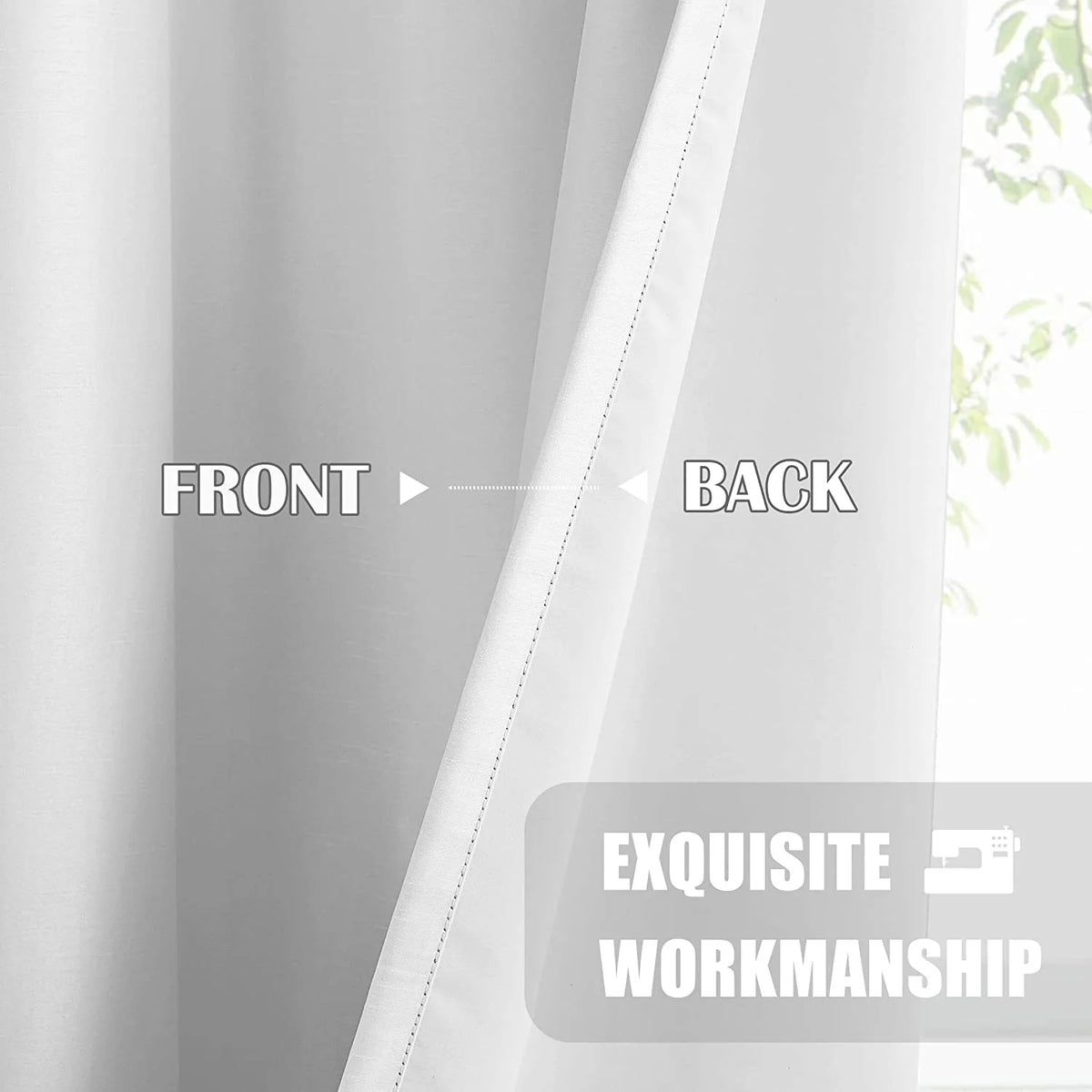 rideaux blancs opaques modernes polyester anneaux métalliques maison chambre coucher