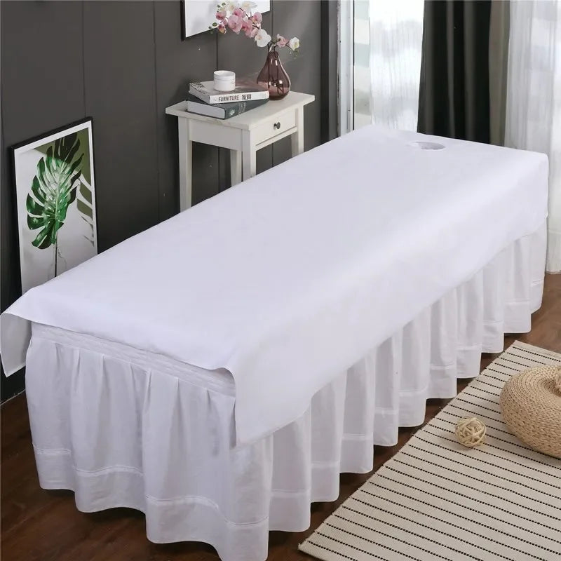 drap plat imperméable sans motif blanc simple lit adultes polyester