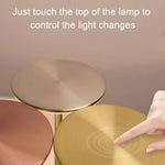 lampe table rechargeable or bronze noir tactile usb moderne minimaliste