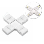 connecteurs led rubans blancs formes pvc modernes clips 24v tension basse