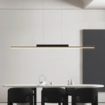 suspension lumineuse led ligne noir moderne minimaliste salle manger salon chambre principal