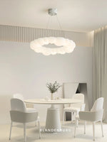 luminaire suspendu moderne blanc sphères diffusion lumineuse chambre salon étude entrée led dimmable