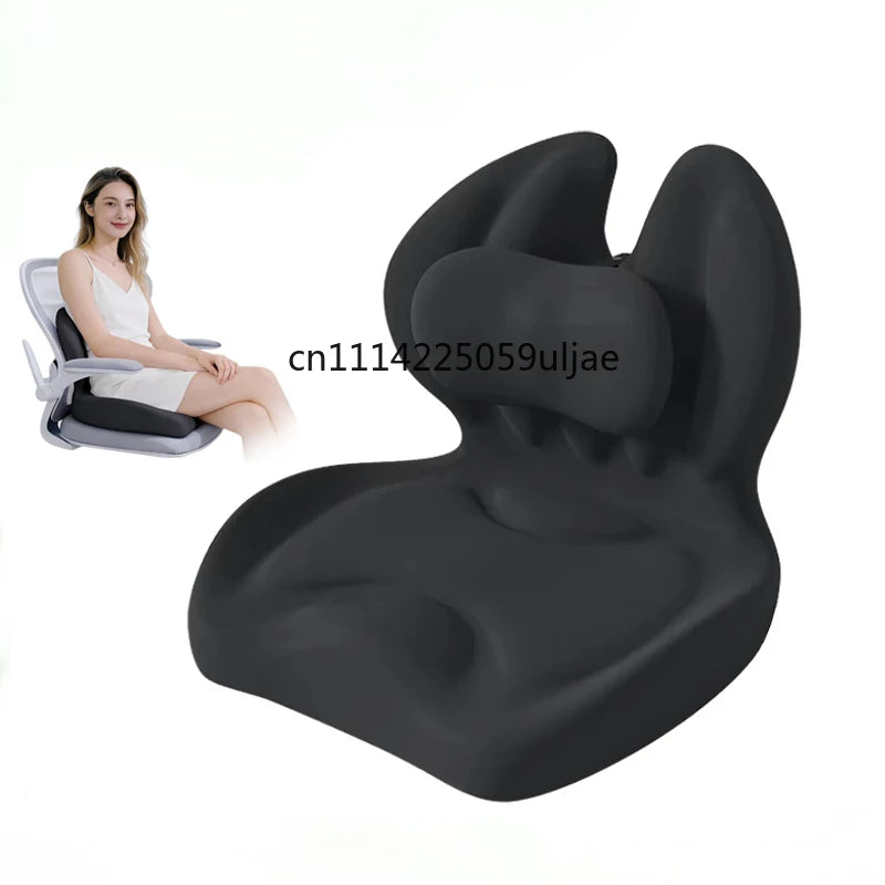 coussin soutien chaise noir mousse mémoire forme ergonomique contemporain anti décubitus massage