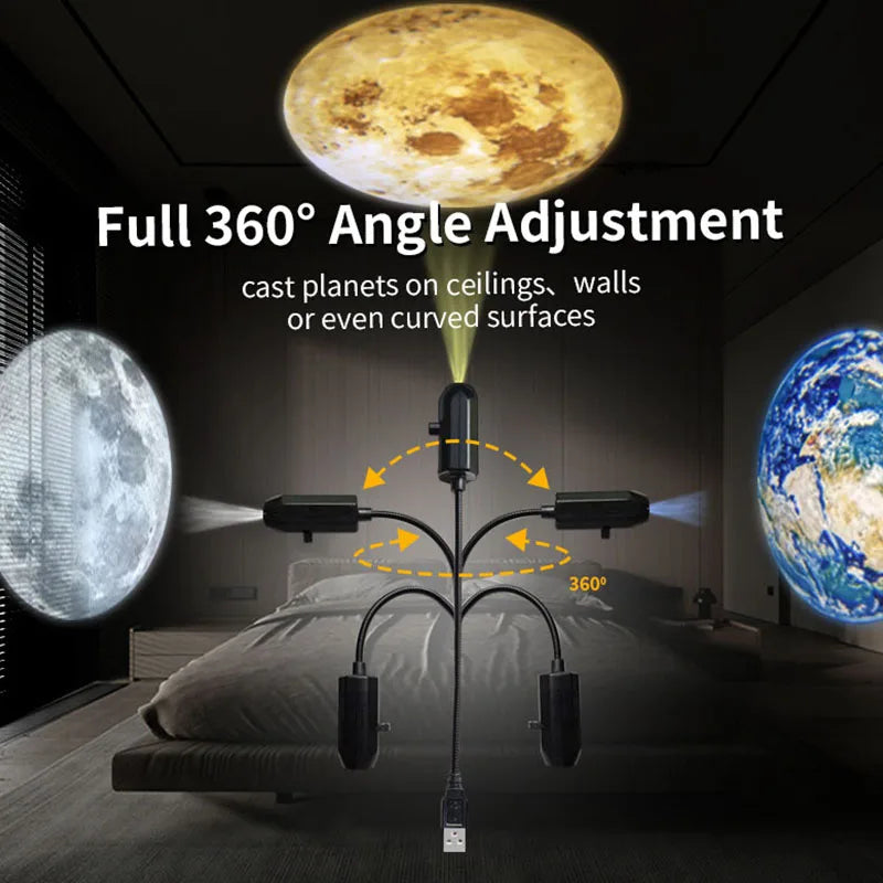 projecteur ciel étoilé lampes planétaires projections nébuleuses motifs astronautes chambre