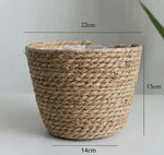 paniers rangement rotin marron clair tressé réutilisables pliables boho chic 20 25 30cm