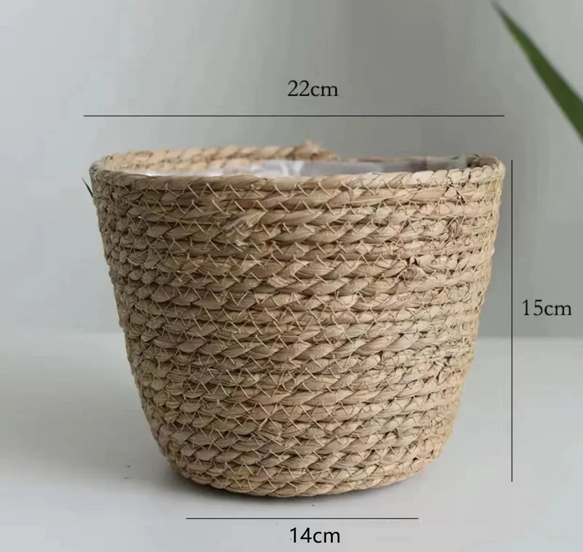 paniers rangement rotin marron clair tressé réutilisables pliables boho chic 20 25 30cm