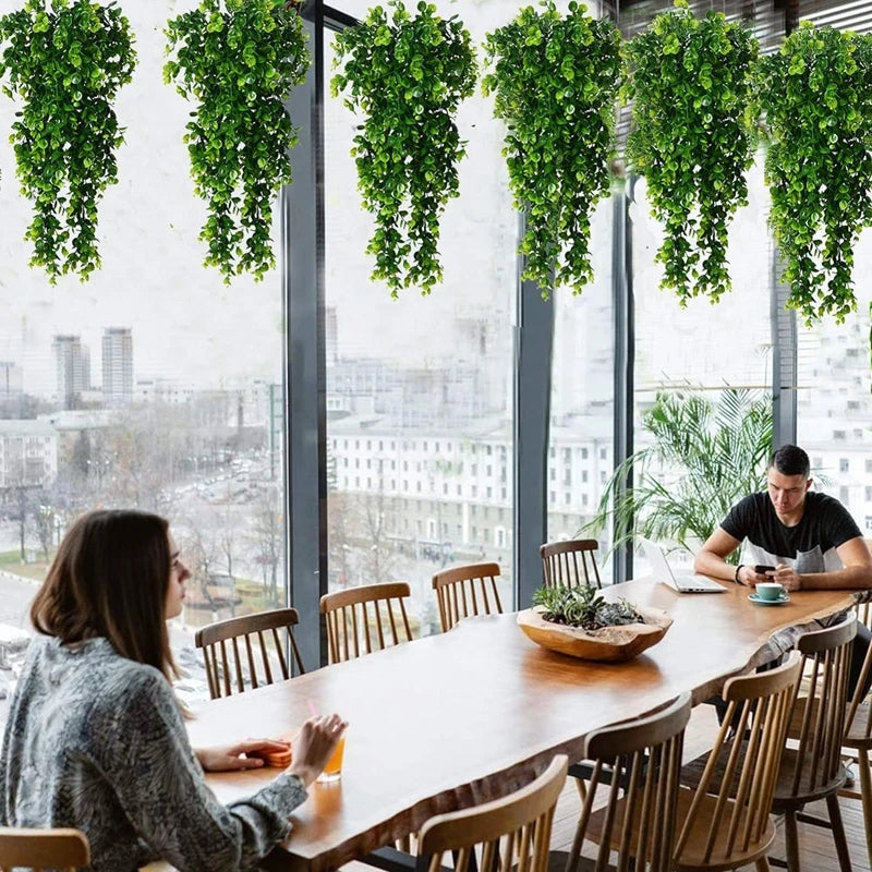 guirlande végétale artificielle feuilles vertes cascade naturelle décoration extérieure anniversaire suspension maison jardin
