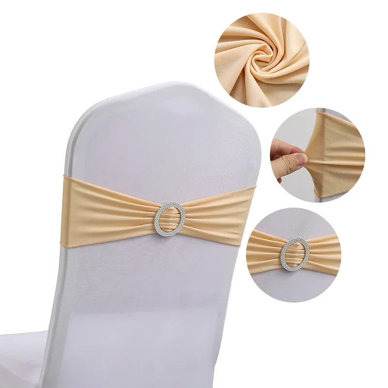 rubans décoratifs chaises mariage bleu vif blanc nœud boucle argentée opaques événementiels