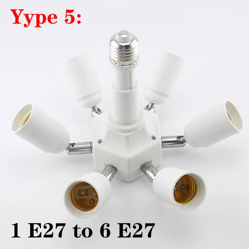 adaptateur E27 douilles led base lumiere support ajustable moderne blanc opaque