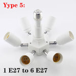 adaptateur E27 douilles led base lumiere support ajustable moderne blanc opaque